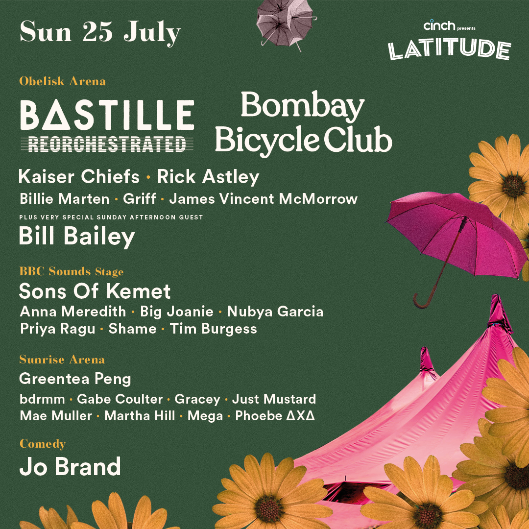 LatitudeFest's tweet image. We're on! Announcing day splits and adding more music, arts and comedy names to your @cinchuk presents Latitude line up... @SupergrassHQ, @SonsOfKemet, @wearevillagers, @ninaconti, @kermodeonfilm and more join us in next month. ✨

Tickets on sale now: bit.ly/3gB8PyN