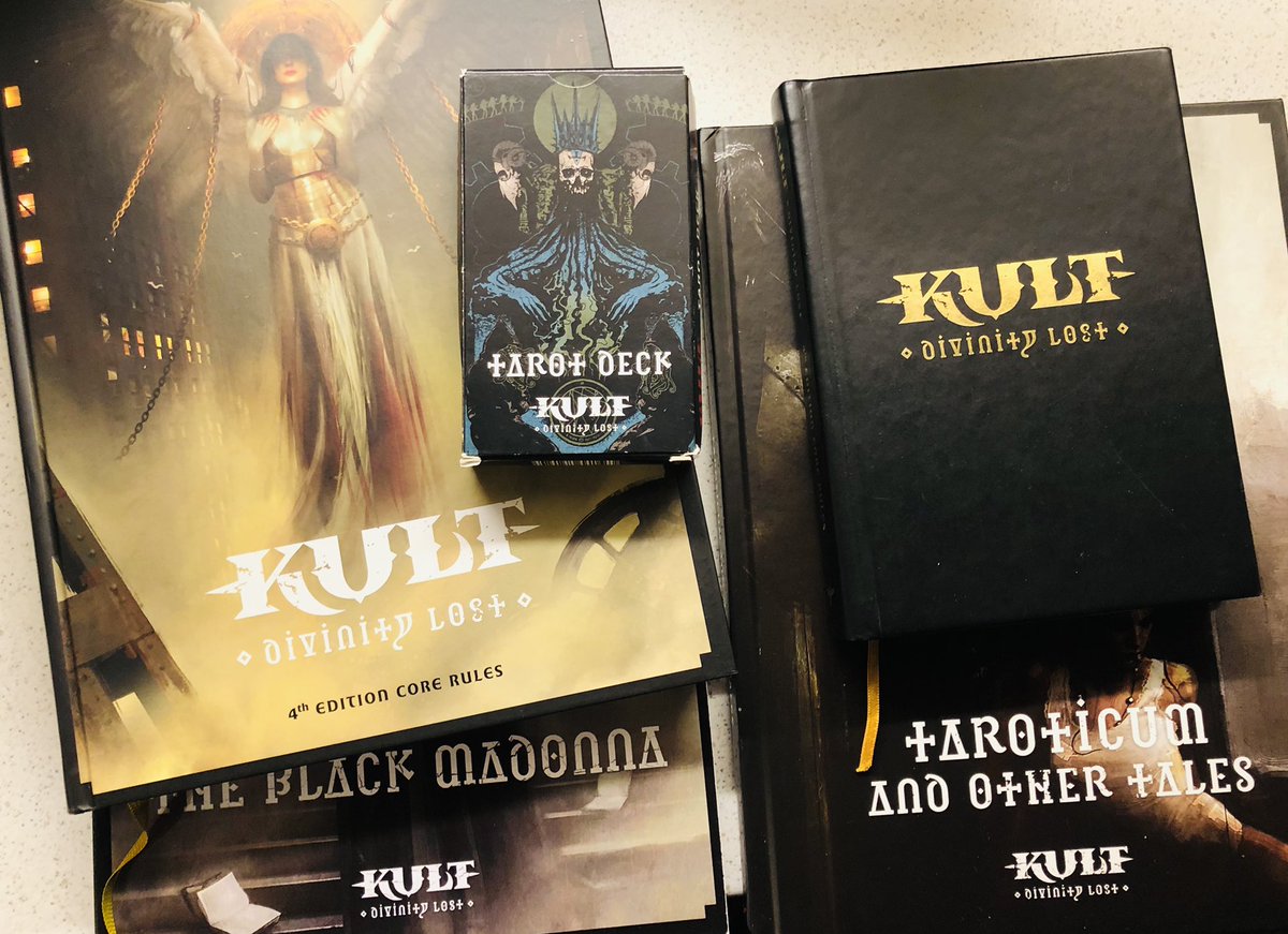 I see people flexing Raven’s Kult:Divinity Lost collector edition everywhere. But what happened to Taroticum and other tales? Incomplete project in Italy detected so thanks <a href="/Helmgast/">Helmgast</a> and <a href="/Modiphius/">Modiphius</a> - #kultrpg <a href="/KultRPG/">KULT: Divinity Lost</a> #raven #ttrpg