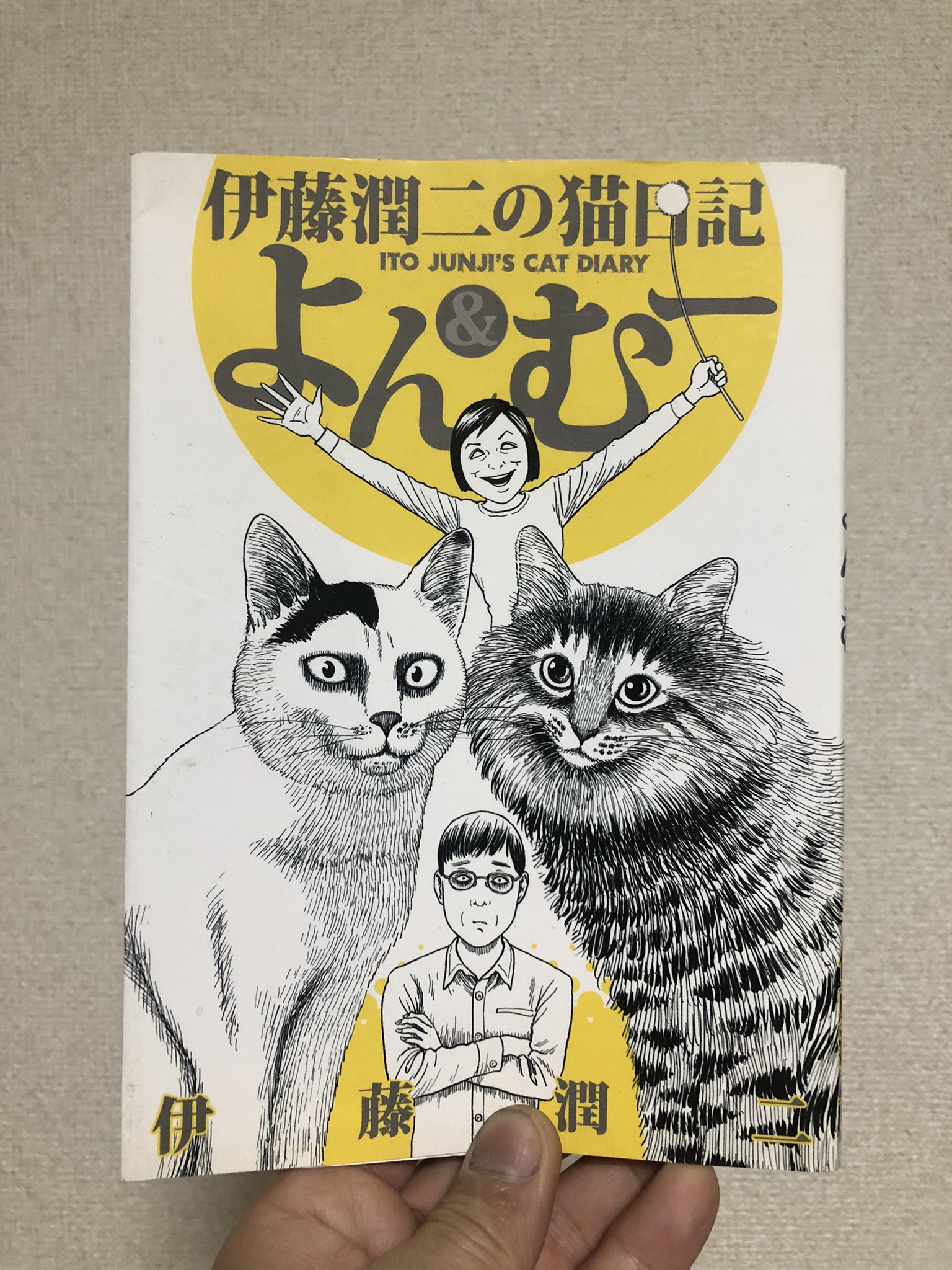 Gush Accessories 富江 で有名なホラー漫画家 伊藤潤二 が猫とのエピソードを描いた ギャグ 漫画 よんむー 休憩中などに手にとってちょっと読むつもりがついつい通して読んだりしちゃってます笑 漫画紹介 よんむー 猫好きさんとつながりたい 猫と