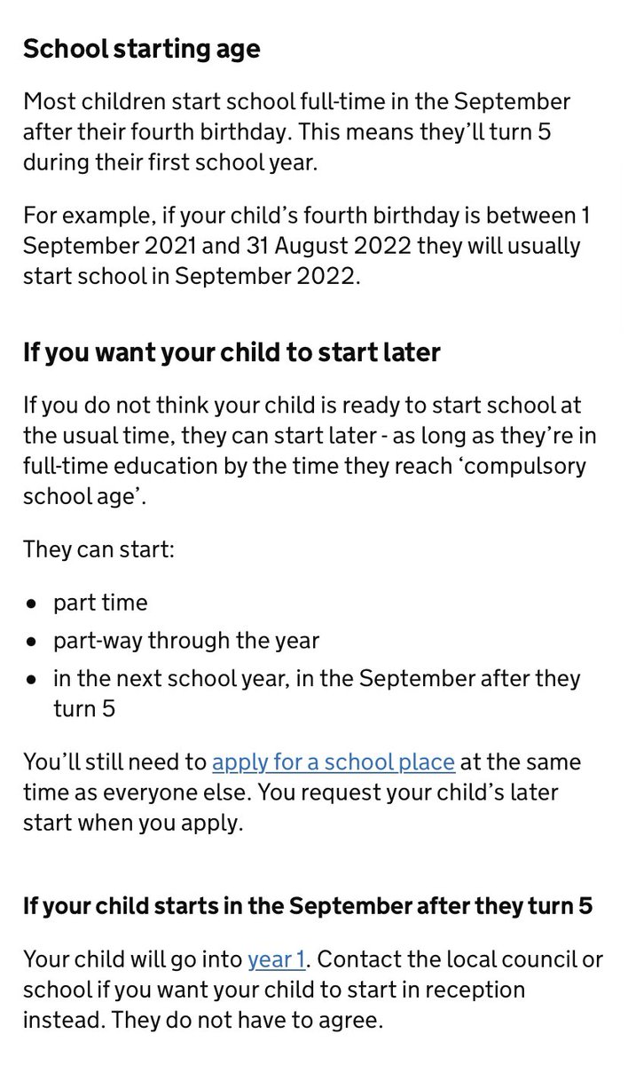 muminthemoment's tweet photo. @educationgovuk, @NickGibbUK 
Pls can you advise why the gov website has been updated with this awful wording? This will deter parents from making requests, when just recently you asked admission authorities to ‘provide a system that is easy for parents to navigate’ #summerborn https://t.co/T9kj36xoxE