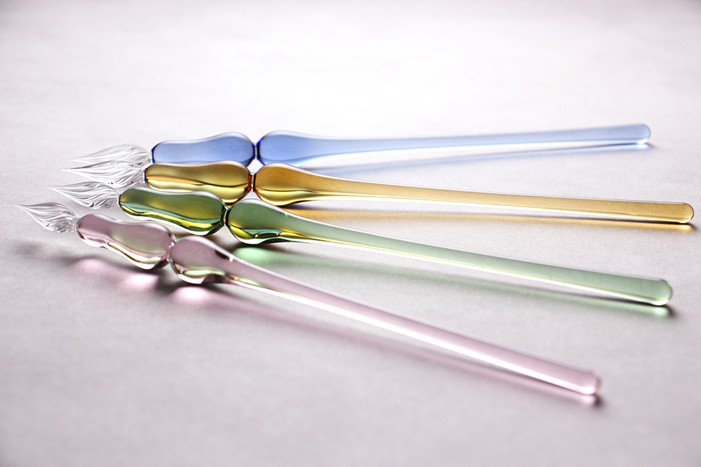 硝子工房 Sayori ガラスペン 樹氷アメジストガラスペン 硝子工房