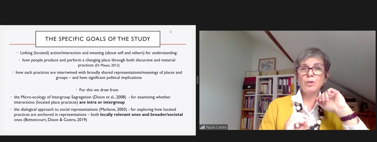 KesiMahendran's tweet photo. Thought-provoking symposium led by Paula Castro on macro-change at the micro-level.
talks on investment migrants, tourism & gentrification.
Raising questions about how monological #SocialRepresentations of #integration are de-essentialised & made dialogical. #equip2021 https://t.co/jS5aeZaysv