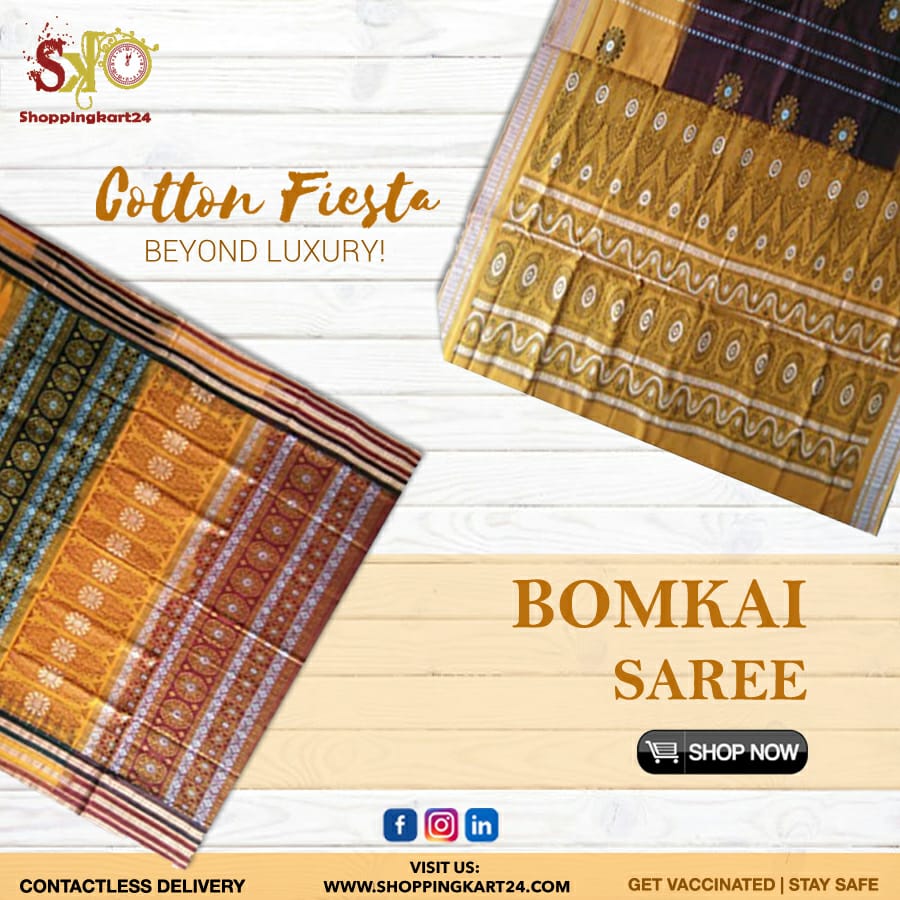 AuthenticGI_'s tweet photo. #BomkaiSaree is a handloom saree from Odisha, India. It is an origin of Bomkai, Ganjam district in the state. Bomkai is one of the identified GI(Geographical Indications) of India.
Visit:-https://t.co/Mi1oHibyyG
#sk24 #shoppingkart24 #Bomkai #Geographicalndication https://t.co/yIyO9HMRJn