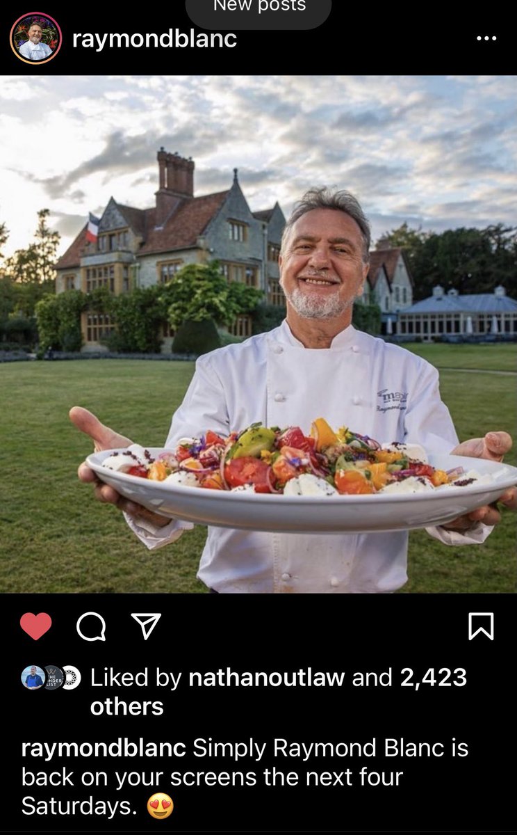 LukeVernon's tweet photo. Trying to explain to a friend what I think of @raymond_blanc I think I got it. For me Raymond Blanc is to food what David Bowie is to music. And you all well know the place Bowie has in my mind! Raymond Blanc is that inspirational. Was on ITV earlier and next 3 Saturdays 😍 https://t.co/frUUFKPaBz