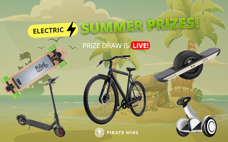 We will end this month with a bang! 5 cool electric prizes and 10 bonus cash prizes, as well as free VIP for all participants! Check this out! piratewins.io/mission.php
