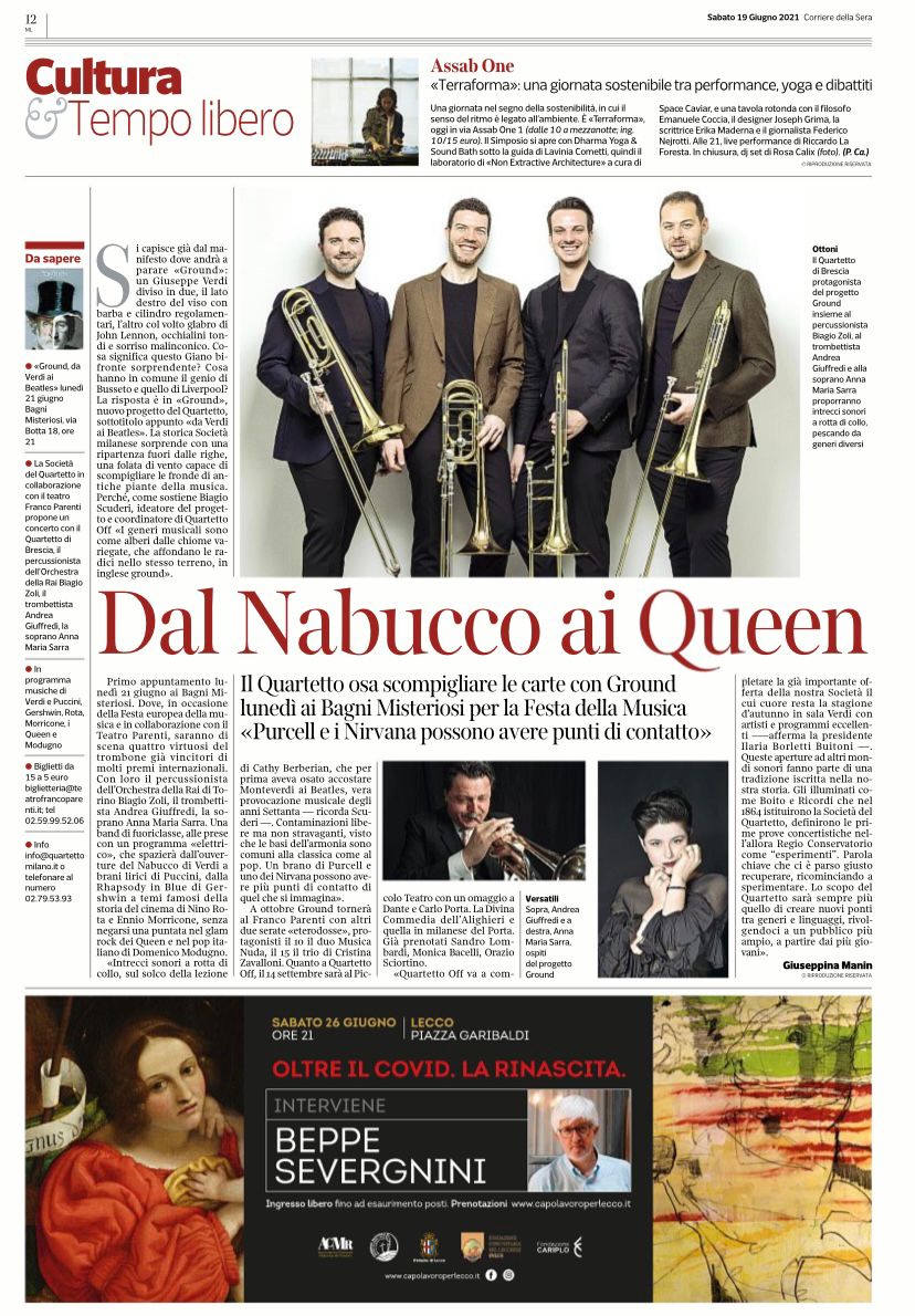 E oggi sul <a href="/Corriere/">Corriere della Sera</a>, pronti per #21giugno a Milano!