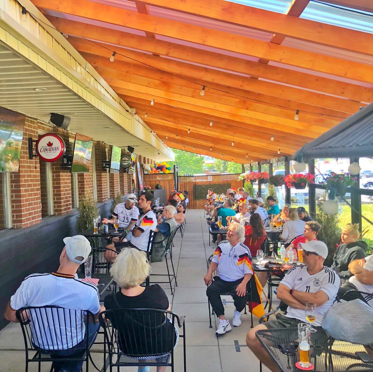 SuedkurveTO's tweet photo. MATCHDAY!!! Arrive early and secure your seat on the International Sports Bar patio as we #CheerForDeutschland 🇩🇪 For those who can’t attend we also have #SKTonZoom 👨🏻‍💻 It’s a must win. Auf geht’s 🇩🇪 #PORGER

#SKTonTour #GER #DieMannschaft #DFBTeam #EURO2020 https://t.co/NYq8kAcHrT
