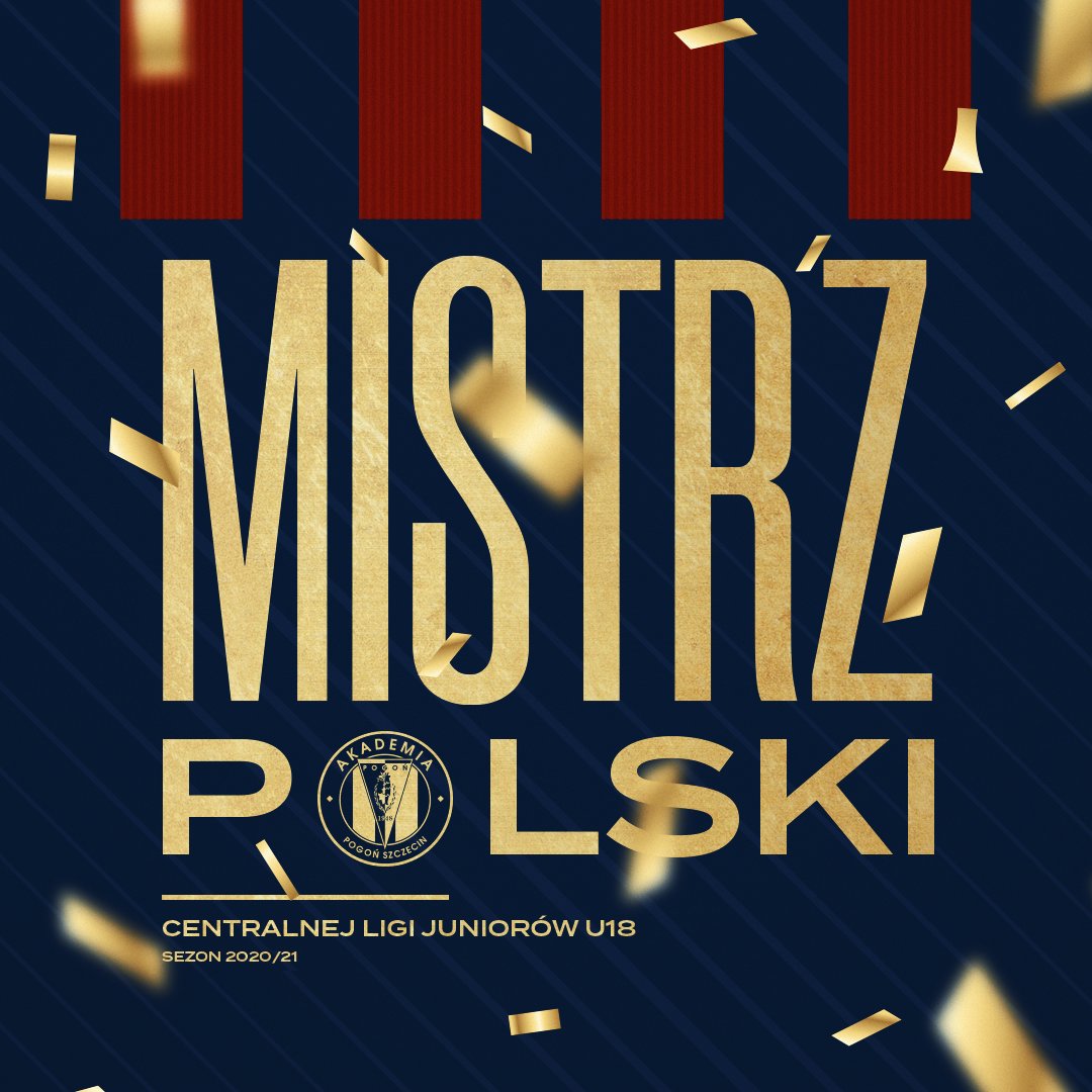 TAK PISZE SIĘ HISTORIA! 
Juniorzy starsi Pogoni pokonują Zagłębie Lubin 2:0 i zostają MISTRZAMI POLSKI! 🔵🔴👏💪