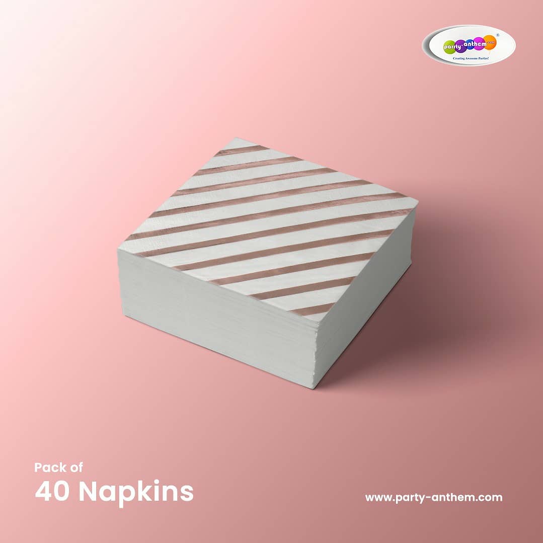_PartyAnthem's tweet photo. Dazzle your guests with these beautiful Foil Paper Napkins. Available in Gold and Rose Gold foil stripes, add instant glamour to any party table. Comes in a pack of 40.

Shop Now: https://t.co/YI6Cf4EGpz

#saturdayswag #partyanthem #papernapkin #partyplanning #partydecorations https://t.co/AeAdPTQDT7