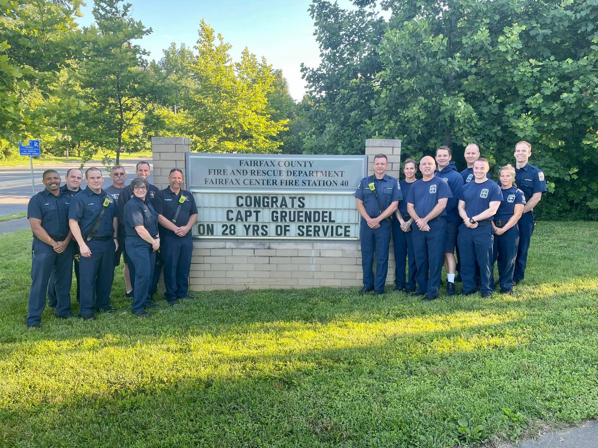 As of 7 AM this morning, Captain Dave Gruendel is retired after 28 years of dedicated service to the residents of Fairfax County &amp; #FCFRD. His last assignment was Station 40, Fairfax Center, B-Shift as a member of the Hazardous Materials Team. Have a healthy and happy retirement!