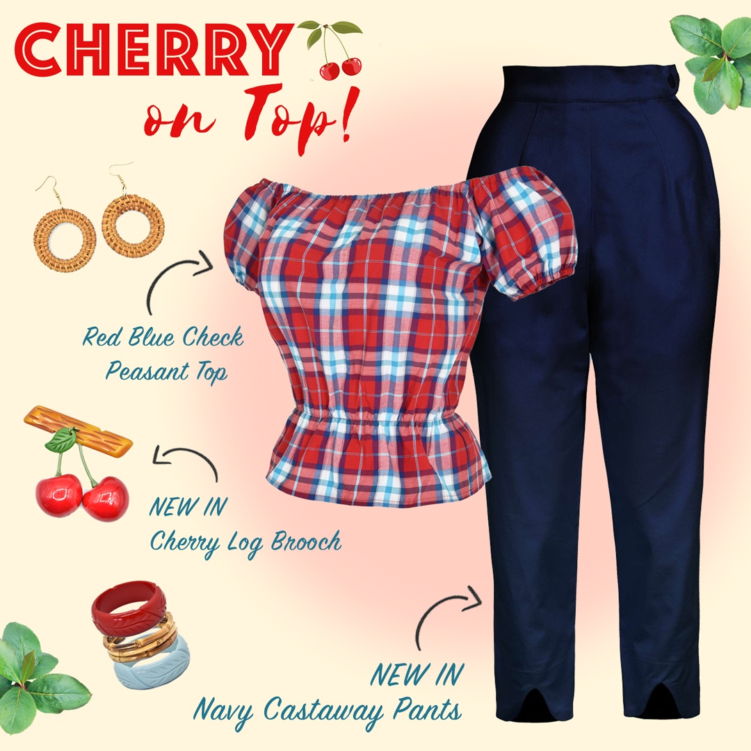 VivOfHolloway's tweet photo. Cherry on top🍒
Our charming Red Blue Check Peasant Top will be the cherry on your Summer outfits!
Made in London🇬🇧#vivienofholloway
#checkprint #checktop #summeroutfit #peasanttop https://t.co/kwyjPsF3eR