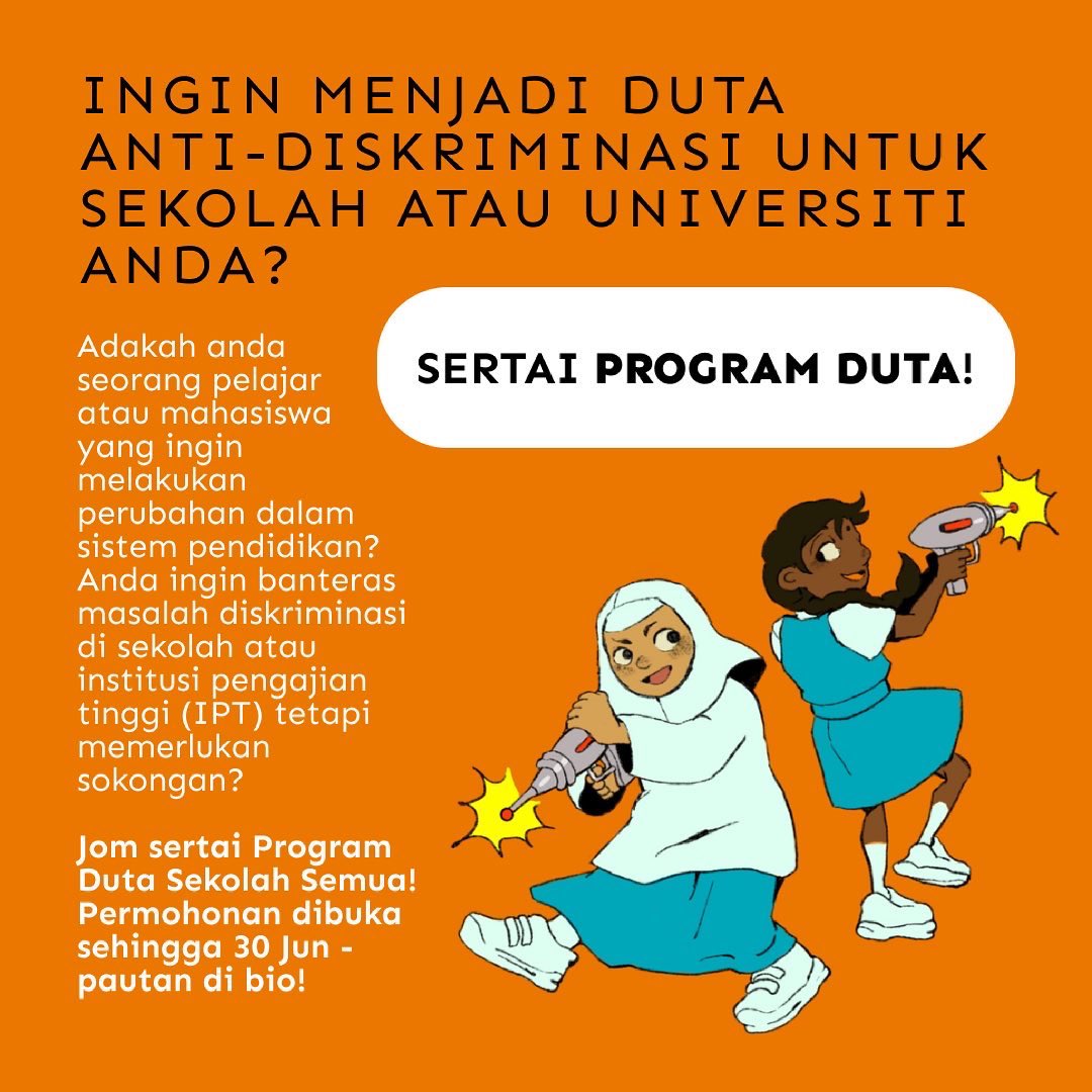 Sekolah Semua On Twitter Memerangi Diskriminasi Memerlukan Penglibatan Aktif Semua Pelajar Tanpa Mengira Identiti Pernahkah Anda Terfikir Bagaimana Untuk Turut Serta Dalam Usaha Ini Ayuh Mulakan Langkah Anda Tolakdiskriminasi