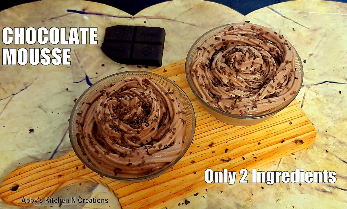 Abbyscreation's tweet image. Eggless Chocolate Mousse  - Only 2 Ingredients Chocolate Mousse in 10 Minutes
Full recipe here - youtu.be/PPDI-Fzg1r4
No baking and no cooking recipe !
#chocolate #homecooking #mousse #desserts #SaturdayMotivation #RecipeOfTheDay #Cooking #smallyoutuber