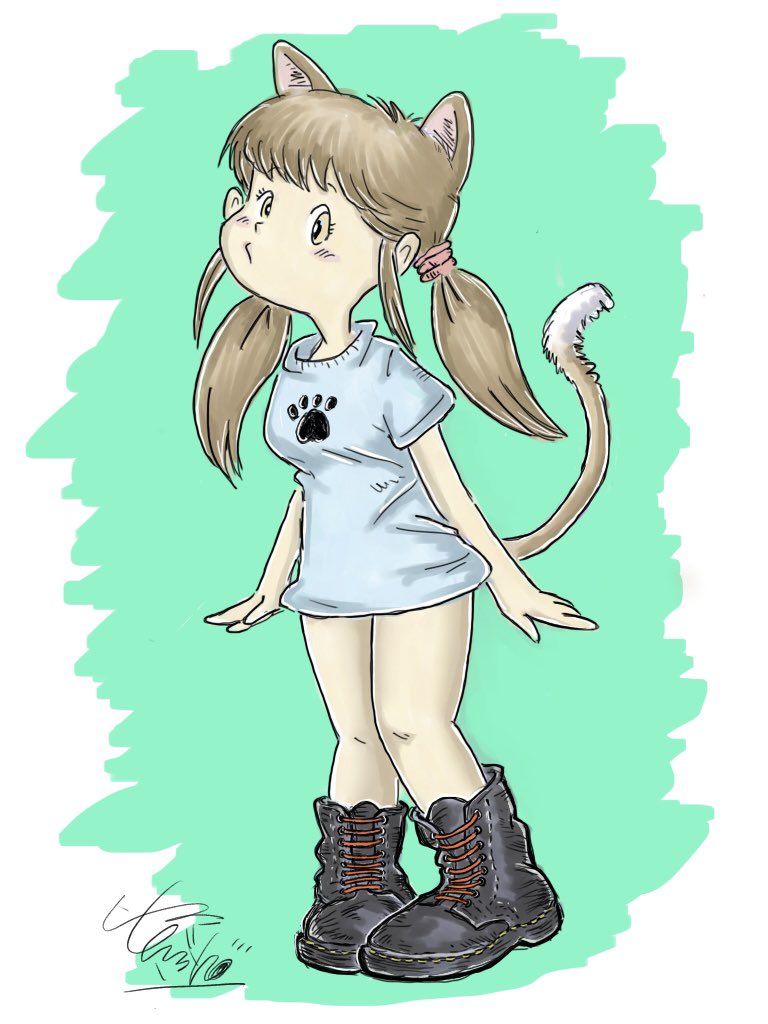 ドクターマーチンガール 女の子の練習 イラスト 女の子 練習 ねこしんぶんのイラスト ドクターマーチンガール 女の子の練習 イラスト 女の子 練習 ねこしんぶんのイラスト