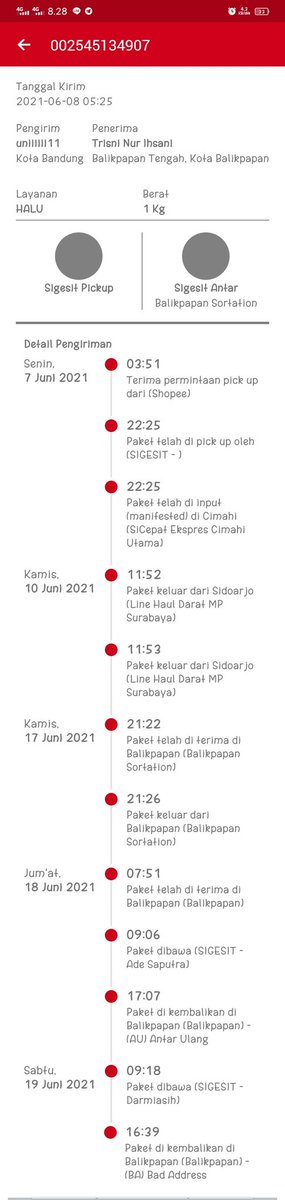 VanillaCheese_'s tweet photo. @sicepat_ekspres ini kenapa paketnya gagal di kirimkan ke rumah dua kali? Padahal selama ini kalo beli online alamat nya selalu sama dan berhasil sampai. Cukup kecewa banget https://t.co/FNhaxrD5ZT