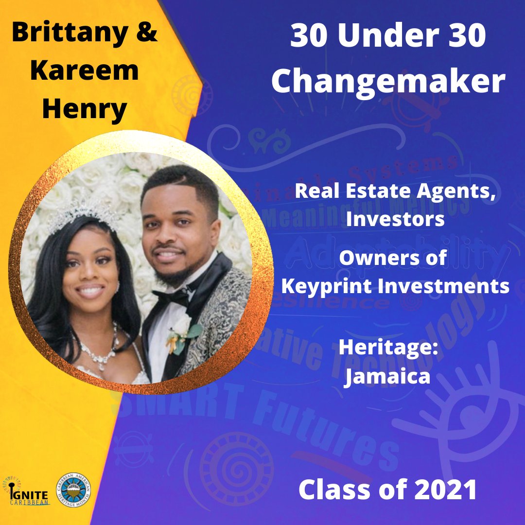 Ignite Caribbean is pleased to announce that @BrittanyHenry and <a href="/KareemHenry/">Kareem Henry</a> have been named among the top 30 Under 30 Changemakers for 2021. Congratulations! Our awardees will be honored on June 19 on Facebook Livestream <a href="/CaribMonth/">Carib-American Month</a> at 12:30pm EST.
#ncahm2021
#30under30