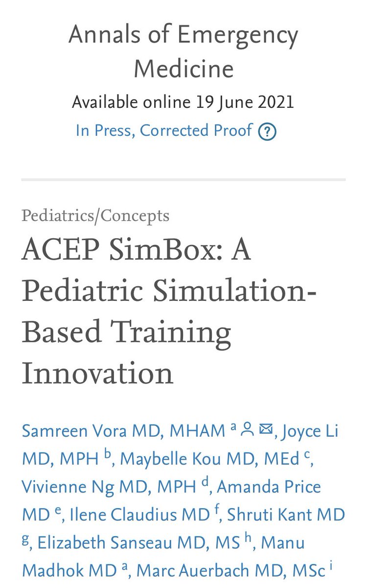 drauerbach's tweet photo. HOT OFF THE PRESSES—
off-the-shelf 
free open-access
simulation-based training for ALL community EDs to prepare for the triage, resuscitation, transfer of critically ill children @acepsim @s921v @DrM_Kou @ACEPNow  @AnnalsofEM @pedsready @EMSCImprovement

https://t.co/dmEiQvMaK4 https://t.co/Zx7DGs9DqL