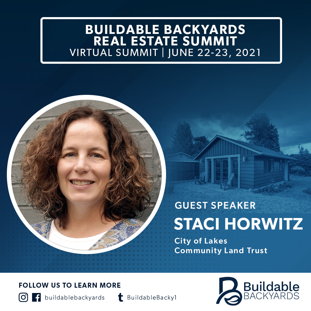 BuildableBacky1's tweet image. We&apos;re down to the wire! only 3 days until the start of #BuildableBackyards! Let&apos;s review our next session &amp;amp; the speakers --  
Session 5 is titled: 
The Opportunity of Place: Shared-Equity &amp;amp; ADUs
Time: June 23, 2021 - 1:00-2:00pm ET
REGISTER TODAY: bit.ly/33cTRHW