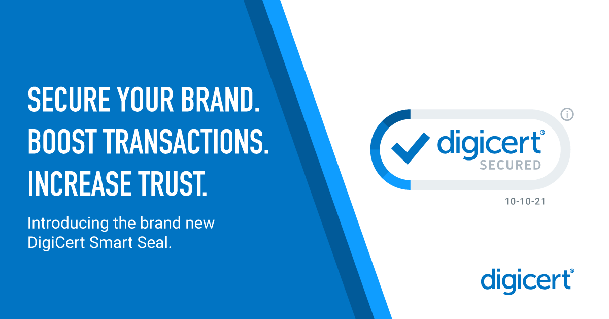 DigiCertBrasil's tweet photo. Apresentamos o novo selo DigiCert Smart. Aumente as conversões 📈 Promova a confiança. Proteja sua marca. Na hora ⚡️! Saiba mais no link: https://t.co/WD6wb5vPFP

#SmartSeal #Cibersegurança #TLS #SSL #PKI #IoT https://t.co/6BUSbLIcwo