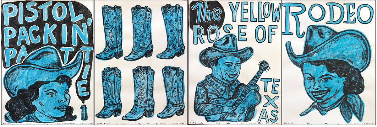 Fort Guerin - Cowboy Blue. Saddle up and ride: 10 new paintings a week, this is week 4 of 5, see it all at yarddog.com