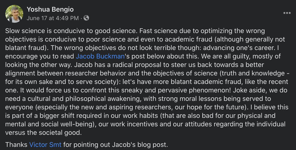 Alexander Lavin (@alexlavin_c137) on Twitter photo Sharing Yoshua's important post (from FB) for the AI and science folks here...
jacobbuckman.com/2021-05-29-ple… <a href="/jacobmbuckman/">Jacob Buckman</a> Sharing Yoshua's important post (from FB) for the AI and science folks here...
jacobbuckman.com/2021-05-29-ple… <a href="/jacobmbuckman/">Jacob Buckman</a>