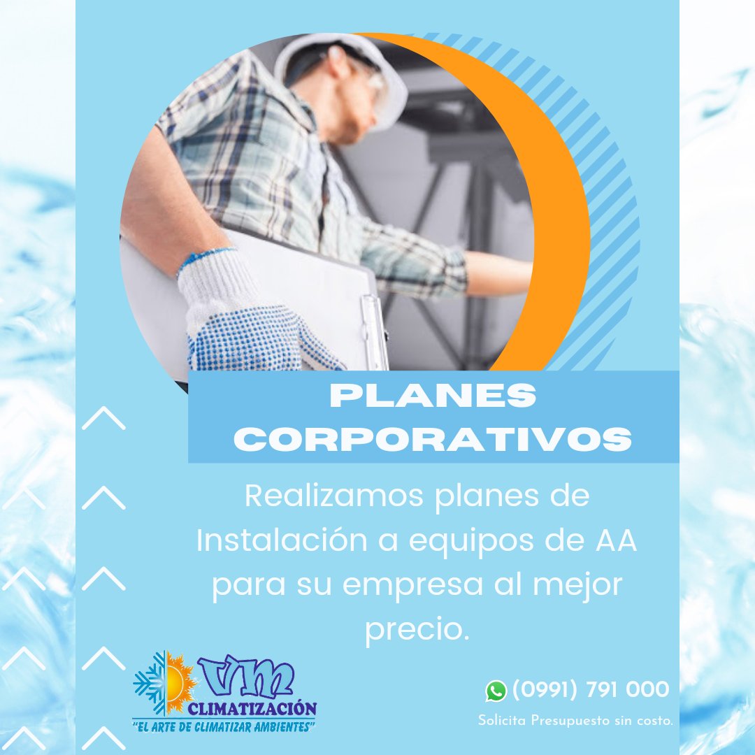 VmClimatizacion's tweet photo. Contamos con más de 2️⃣0️⃣ años de experiencia en el mercado, ofreciendo Servicios de: Asesoramiento, Instalación y Venta de Equipos de Aire Acondicionado para todo tipo de Ambientes ❄️☀️
☝🏻🏗️ Podés solicitar Presupuestos para tus obras sin costo. https://t.co/CBCYye71GJ