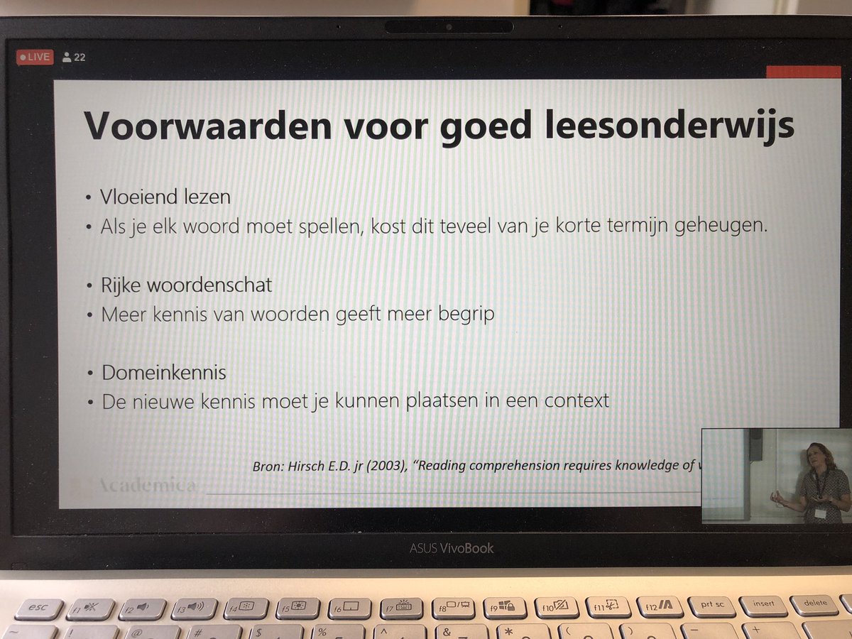 leesleontine's tweet photo. Lezing van Margreet Mulder over schrijven om teksten beter te kunnen begrijpen.
Complexe teksten aanbieden, er over praten, discussiëren én kinderen bewust zelf laten schrijven om tekstbegrip te vergroten.
#leesonderwijs #schrijfonderwijs #tekstbegrip #rEDNL21 #stream4 https://t.co/PLSCB6lY9g