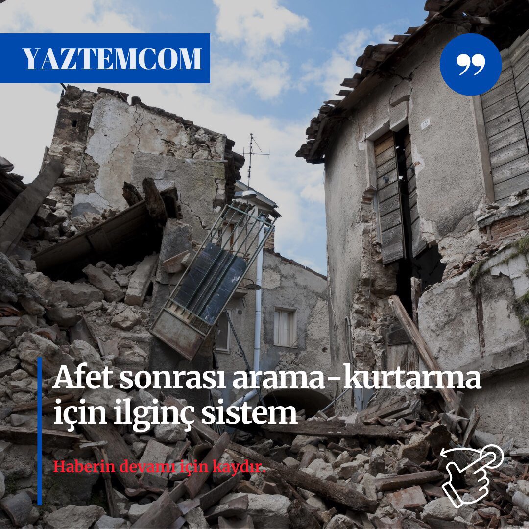 yaztemcom's tweet photo. Afet sonrası arama-kurtarma için ilginç sistem!
https://t.co/VzxQSBWgvJ https://t.co/DRQ8zqQwPV