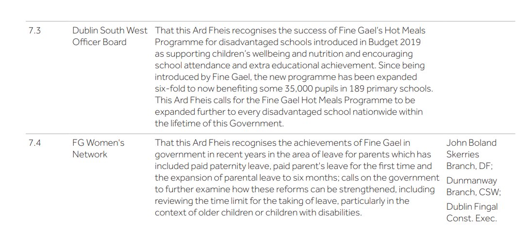 Proposing Motion 7.3 on behalf of <a href="/FG_DSW/">Dublin South West FG</a> #FGAF21 

This Ard Fheis calls for the <a href="/FineGael/">Fine Gael</a> Hot Meals Programme  to be expanded further to every disadvantaged school. 

#WATCH Ard Fheis live on <a href="/FineGael/">Fine Gael</a> page.