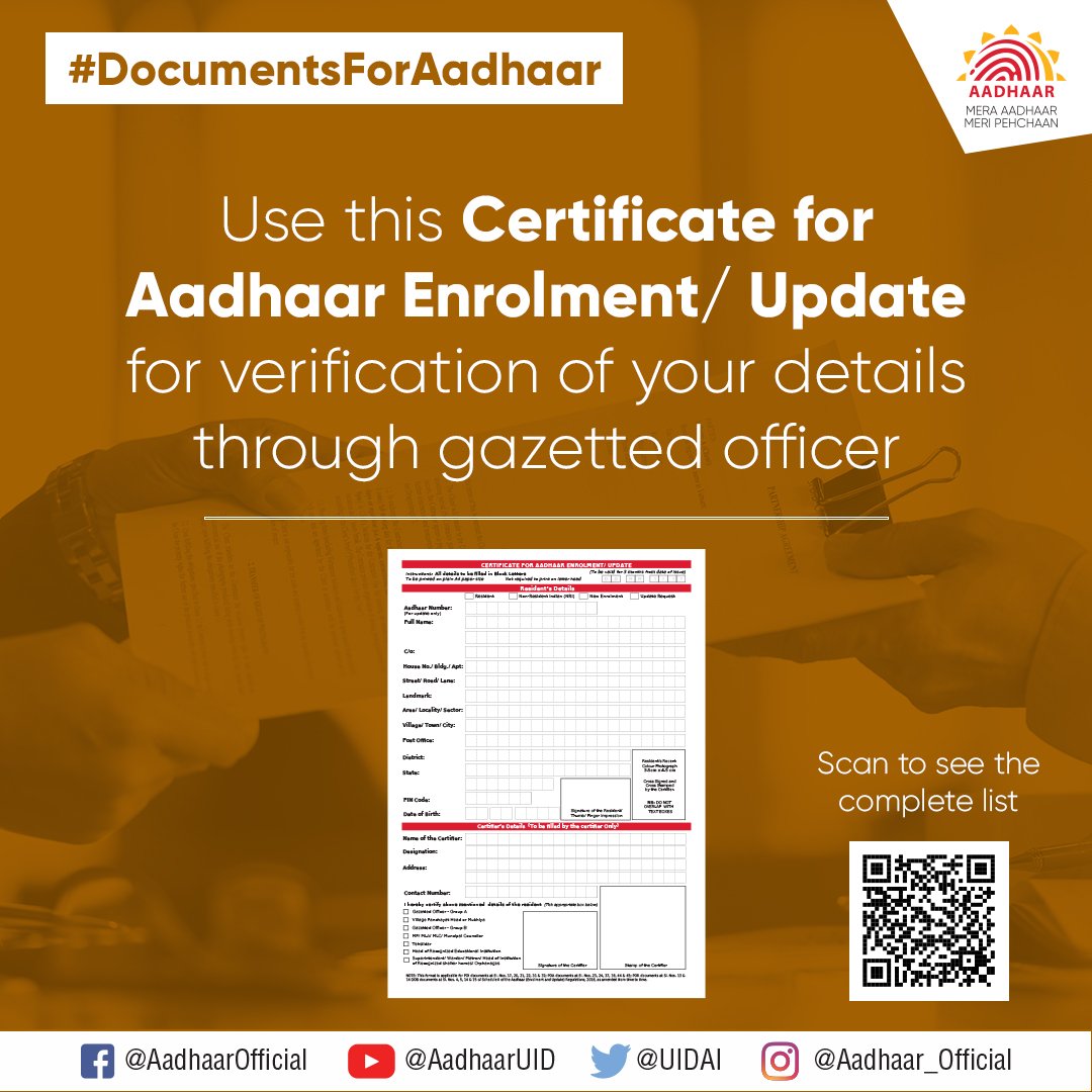 virat_nv's tweet image. #DocumentsForAadhaar 
All #UCL Operator #CSC #VLEs Use This Certificate For Aadhaar Enrollment Or Update...