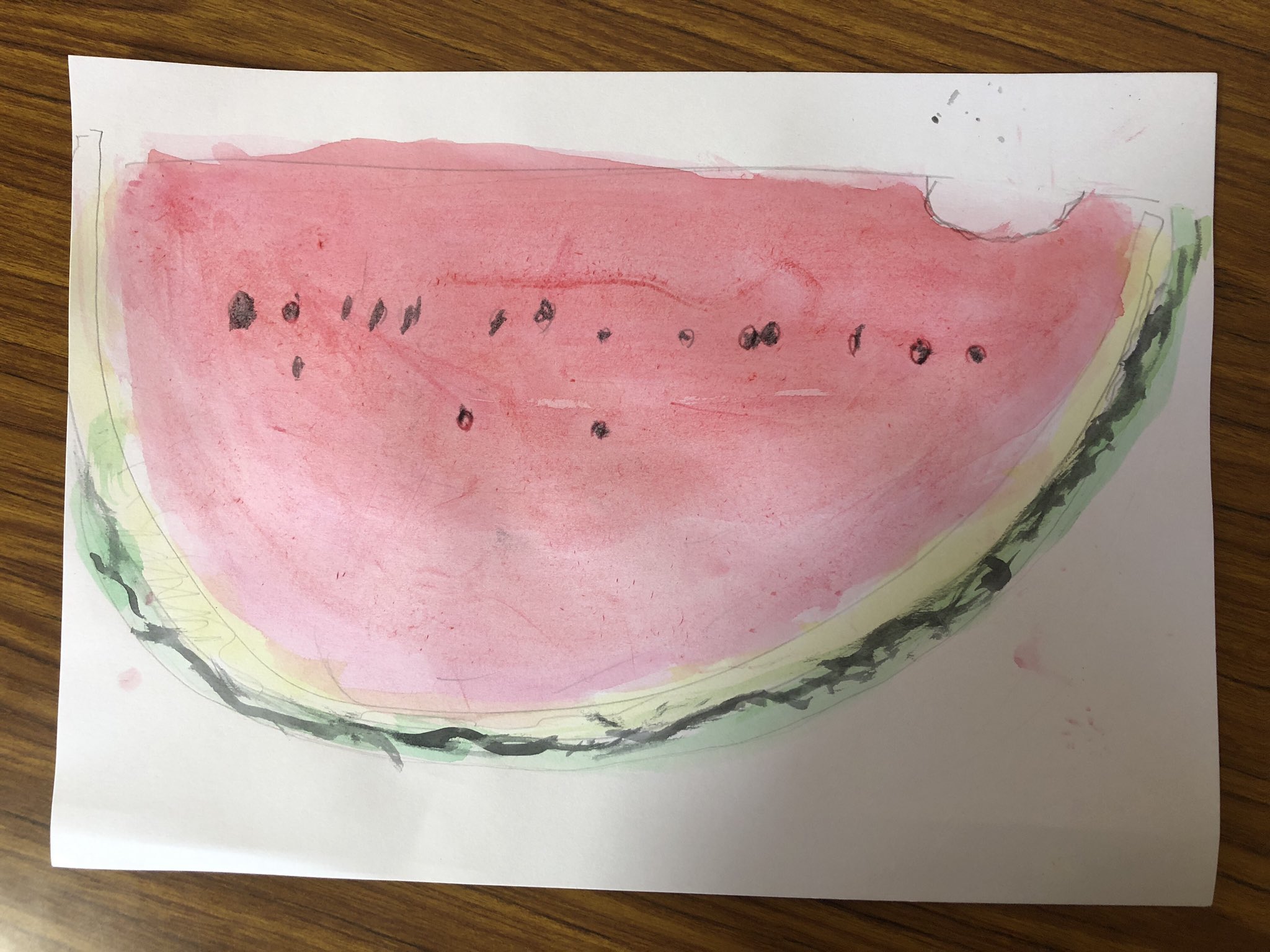 ট ইট র はとり自然お絵かき教室 静岡のイラスト教室 今日のお絵かき教室は五感を使ってスイカを描きました みんな美味しそうなスイカになったね 晴れていたら外で食べて種飛ばしもしたかったです 胡蝶しのぶ美人 お絵かき教室 子供の絵