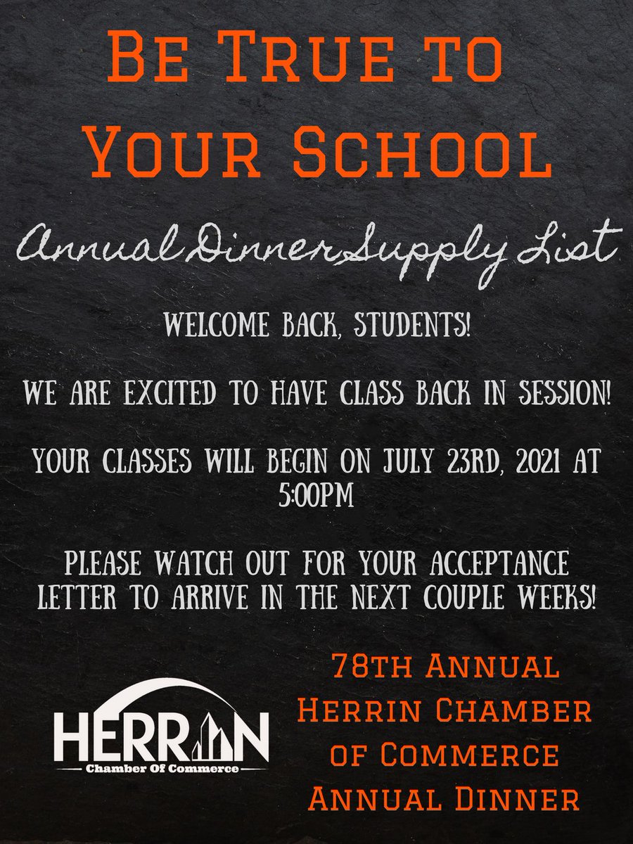 HerrinChamber's tweet photo. The bell is going to ring! Don't be late for class! https://t.co/YW6at8z6Lp