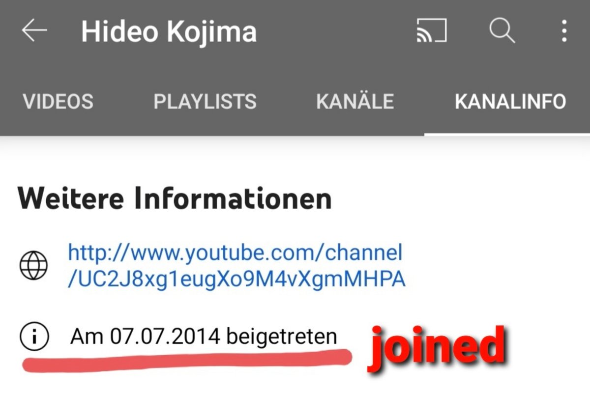 Helikaon3's tweet photo. Yesterday, Hideo Kojima commented on the official trailer for "Abandoned" on Youtube. At first I thought that this might be a fake account. But see for yourself when Hideo Kojima joined YouTube. Just before the playable teaser "PT" for Silent Hills was published at Gamescom 2014. https://t.co/aRLgNuFNWk