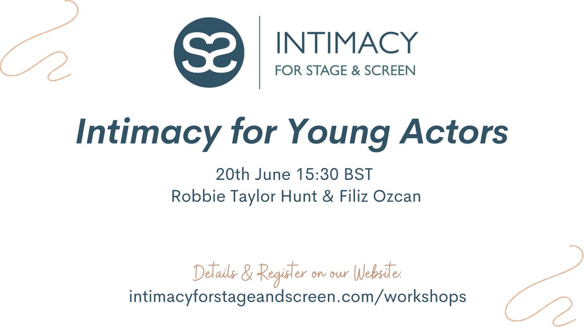 intimacystg_scr's tweet photo. Last Chance to Register!! Important information of the young actors and how to create intimate performances safely. REMINDER THAT NOT ALL INTIMACY IS SEXUAL! #consensualcreativity #youngactors #knowyourrights #consent #boundaries #actor #teens #safeintimacy  @RTaylorHunt https://t.co/V3u28xU2RX