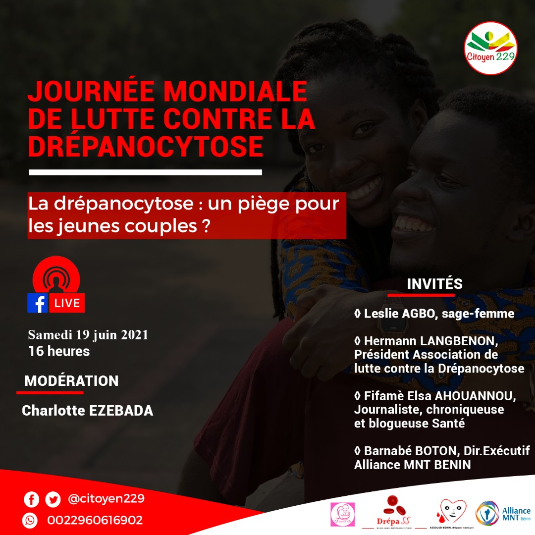 HermannLangben2's tweet photo. Tout à l'heure, je serai l'un des invités de @CEzebada pour parler du piège que constitue la drépanocytose pour les jeunes couples.
Prenez le rendez-vous !
#StopDrepa
#SickleCellAwarenessDay
#JMLD2021

@Citoyen229 @ChammaGbeha @jnoumonvii @EmmanuelGanse https://t.co/OBGl3yMrTD