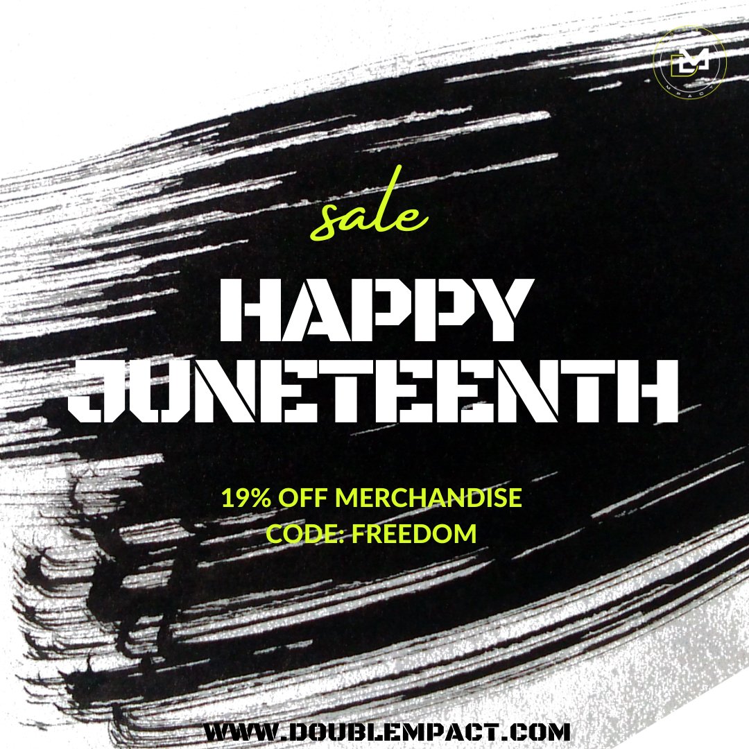 double_mpact's tweet photo. Happy Juneteenth β€οΈπ€π
Use discount code FREEDOM at checkout for 19% off activewear and fitness equipment
Thank you for supporting our black business !!
#MPACTTraining #MPACTMovement #MPACTShop #MpactfulWomen #PositiveMPACT #DOUBLEMPACT #FitnessMPACT #DoubleMTeam #D https://t.co/Yts7v4QcfM