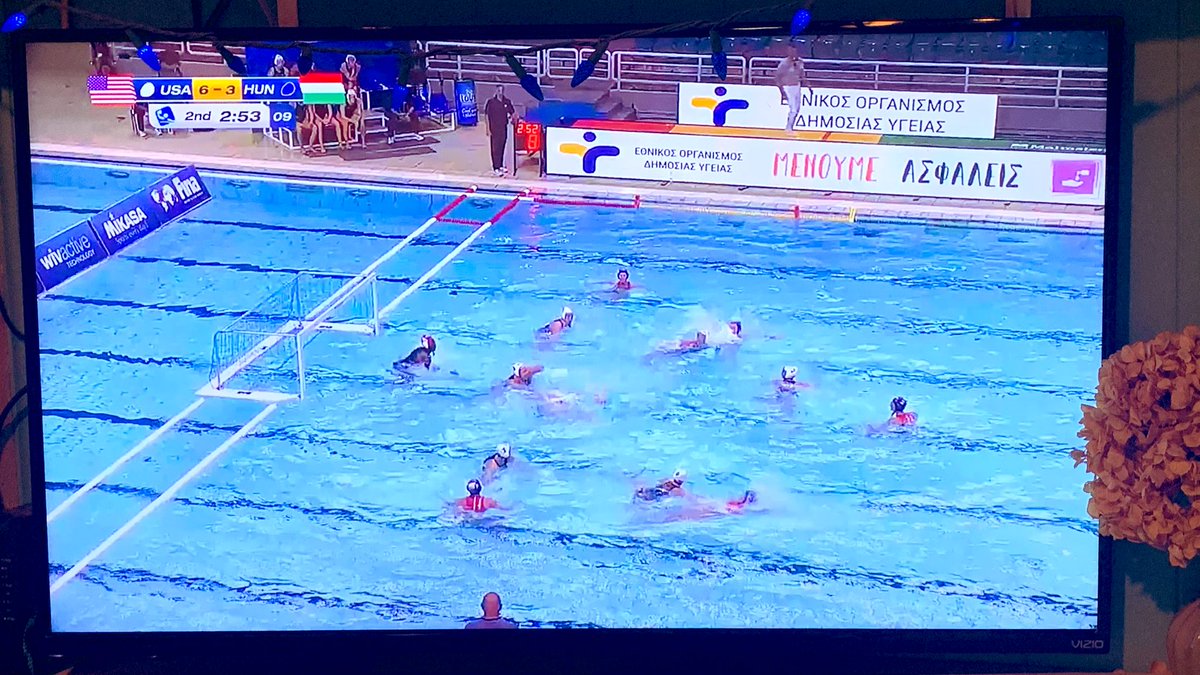 Cheering on <a href="/USAWP/">USA Water Polo</a> Women at the FINA Championships! #CantStopTheRise