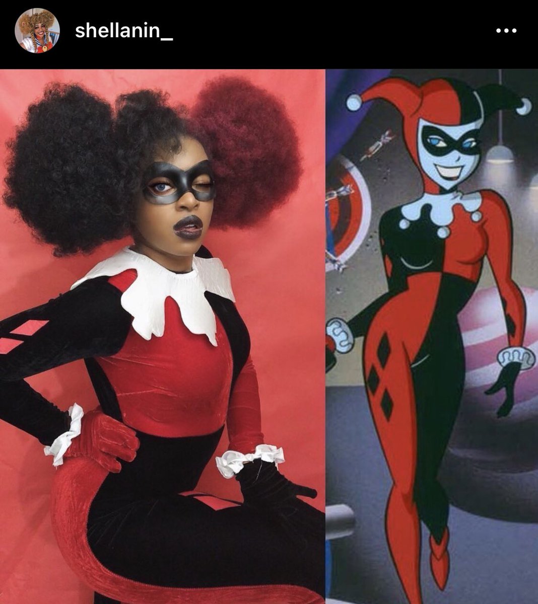 Happy #JuneTeenth2021 ! I’m a black cosplayer that focuses on creating representation through my hashtag #CurlyCosplay ! Check this thread for more ways to support me 💕

Cashapp: $Shellanin 
Venmo: @shellanin 
Kofi: Ko-fi.com/Shellanin