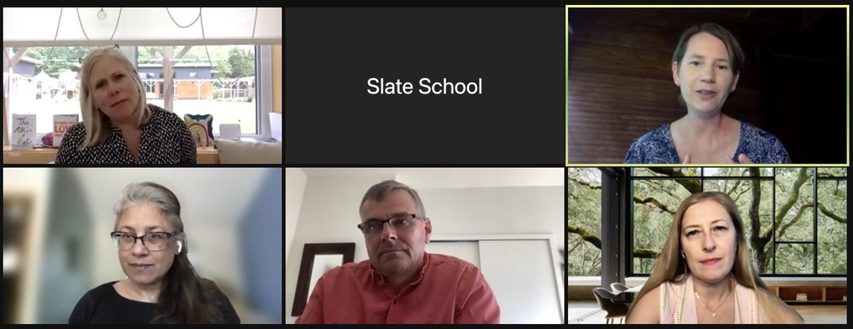 We're closing our Education Idea Lab Virtual Summit from 2-3pm Eastern Time with a panel about "The Art of Collaboration" w/ <a href="/SujataBhatt/">Sujata Bhatt</a>, <a href="/NedBreslin/">Ned Breslin</a>, Rebecca Skinner @BlueSchoolNYC, <a href="/natachapoggio/">Natacha Poggio</a>  Join us (free) at slateschool.org/summit