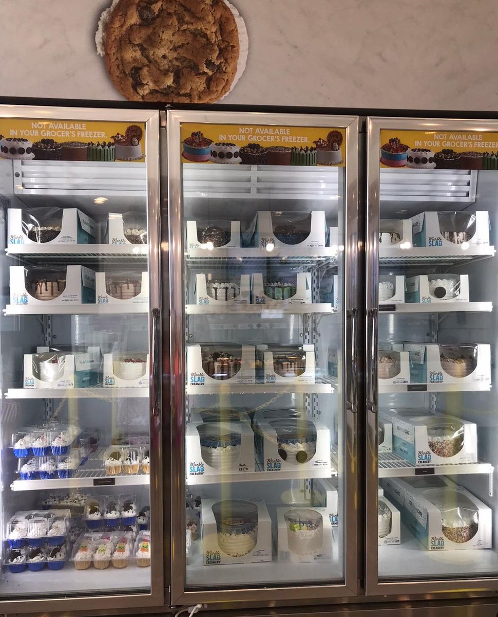 Marbleslabba's tweet photo. Our cake freezer is fully stocked for this weekend celebration.  Grab a Father’s Day cake and sweet treat for Dad. 😋👍👱‍♂️👨‍🦳

Not available in your grocer’s freezer, only at  Marble Slab Creamery 

#fathersday #sweet #icecreamcake #fordad #weekend #summer #giftideas https://t.co/hhFwcZUZmU