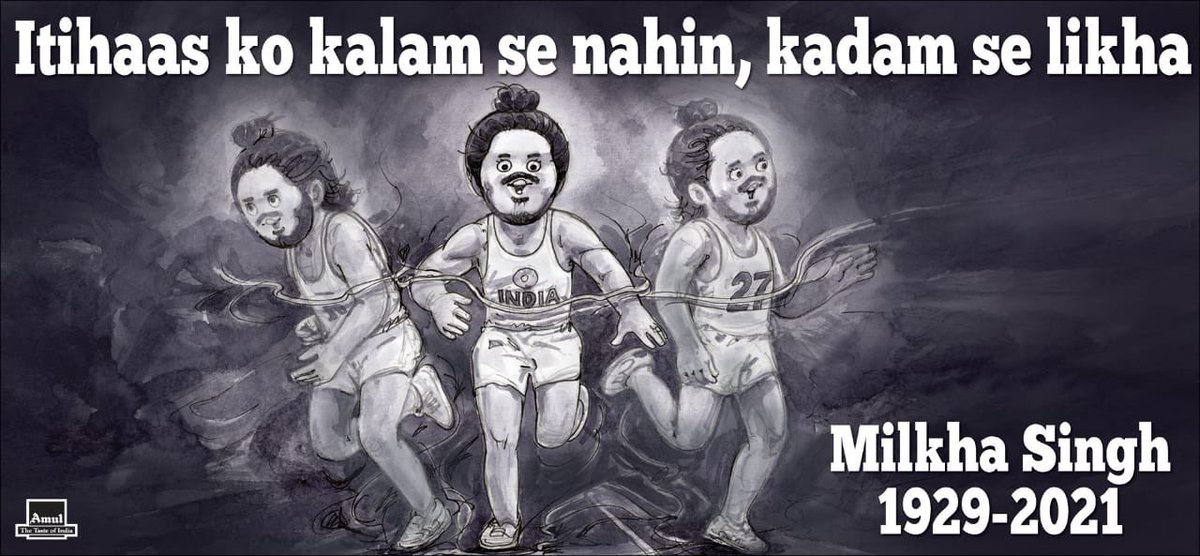 harpalsingh009's tweet photo. महान भारतीय एथलीट को श्रद्धांजलि...
#Amul #MilkhaSingh #amulIndia #amulprideofindia https://t.co/VcqBx0Nu0Z