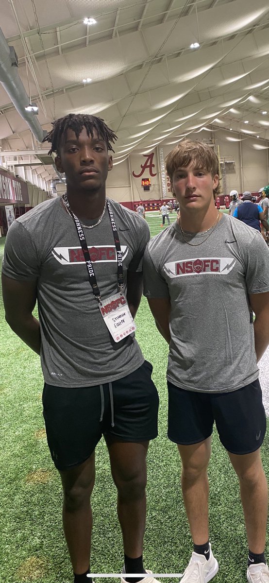 Carston Poole and Shamar Easter had great workout today at Alabama!