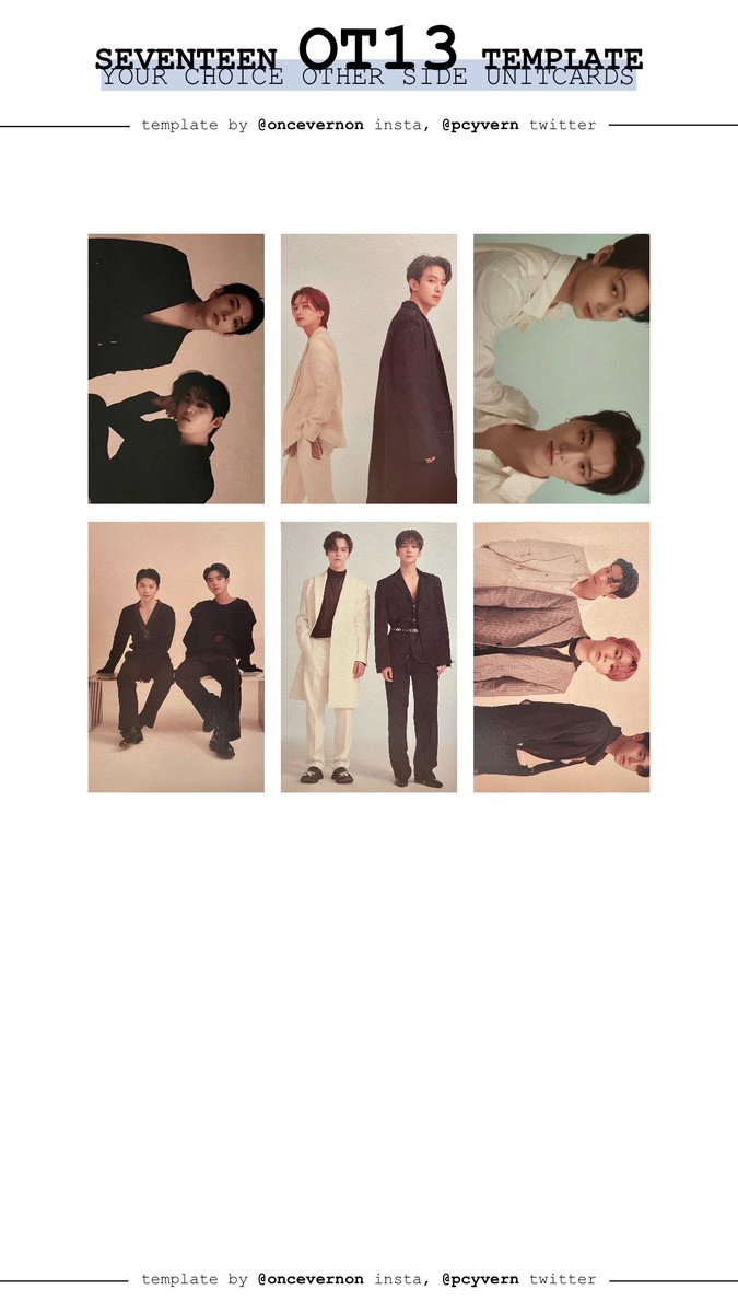 seventeen your choice one side and beside minicards, and other