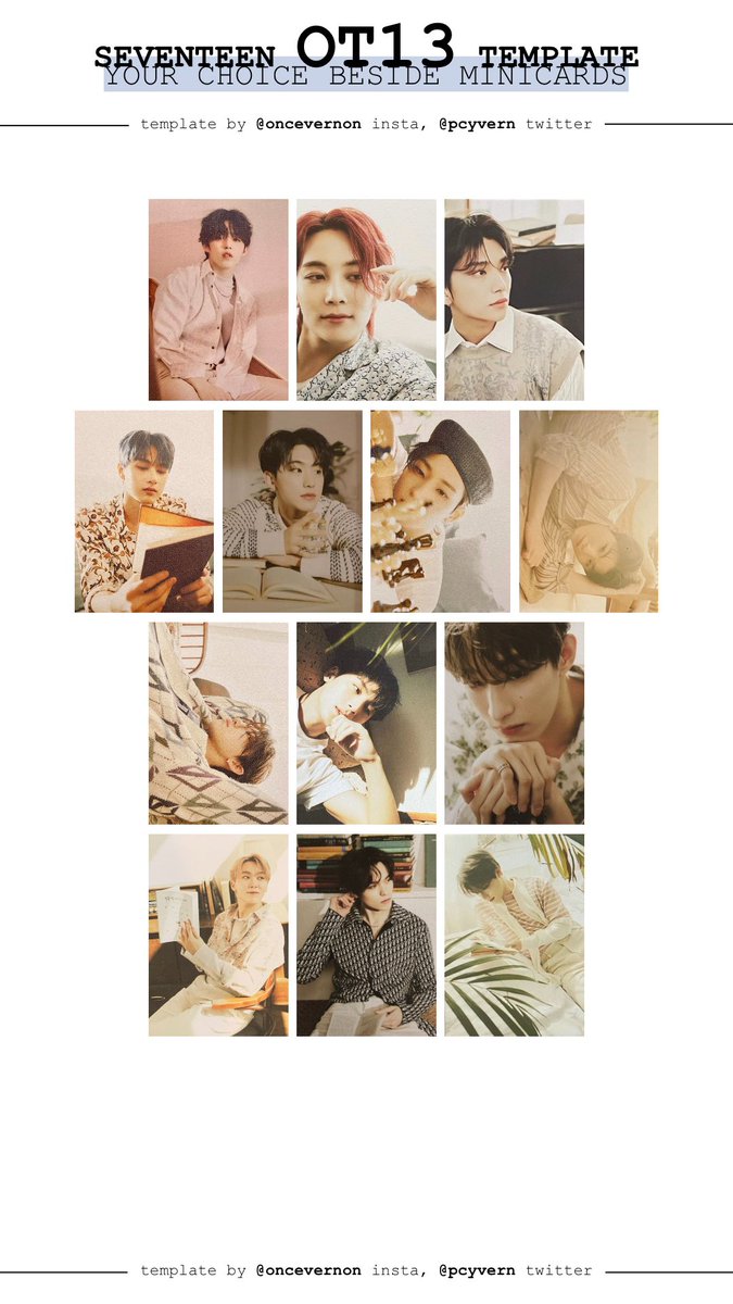seventeen your choice one side and beside minicards, and other