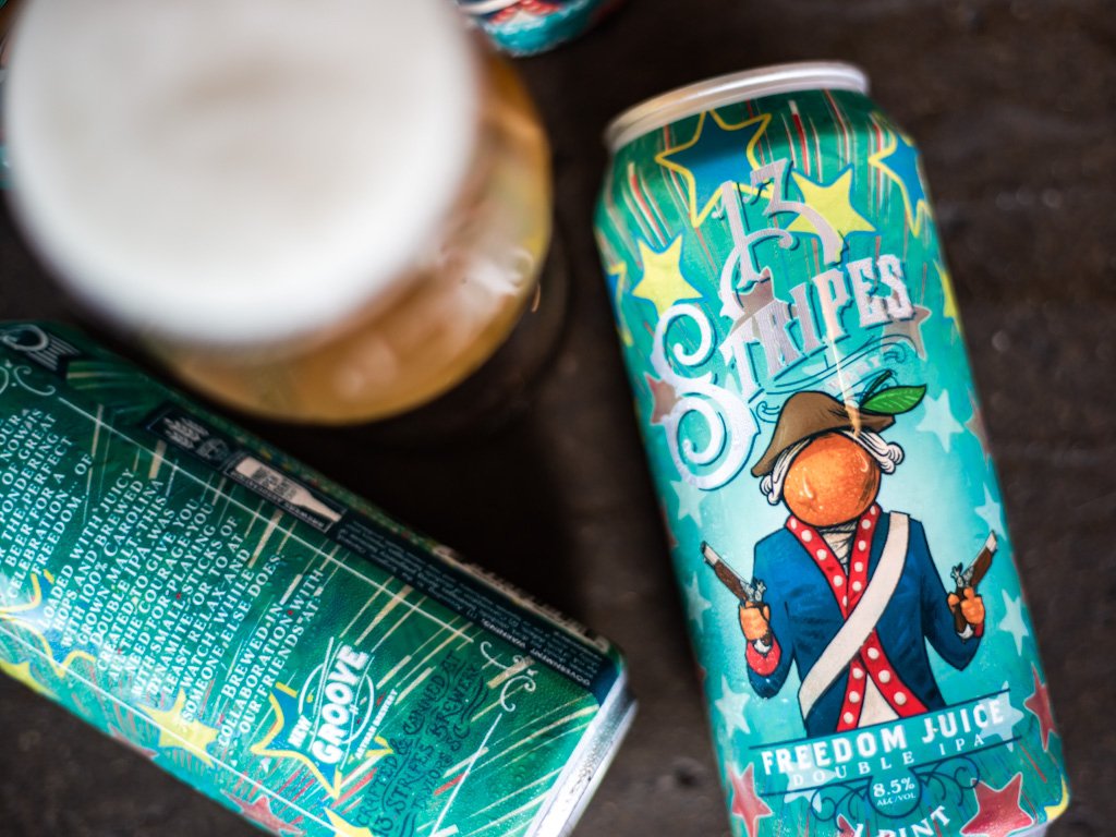 13StripesBrew's tweet photo. Are you ready for #FREEEEDOOOM Juice 2021?!?!
We’ve joined forces with @NewGrooveBrew once again to bring you the perfect beer to celebrate Independence Day!
#drinklocal #drinkcraft #EmbraceALegacy https://t.co/gYMPLcozMd