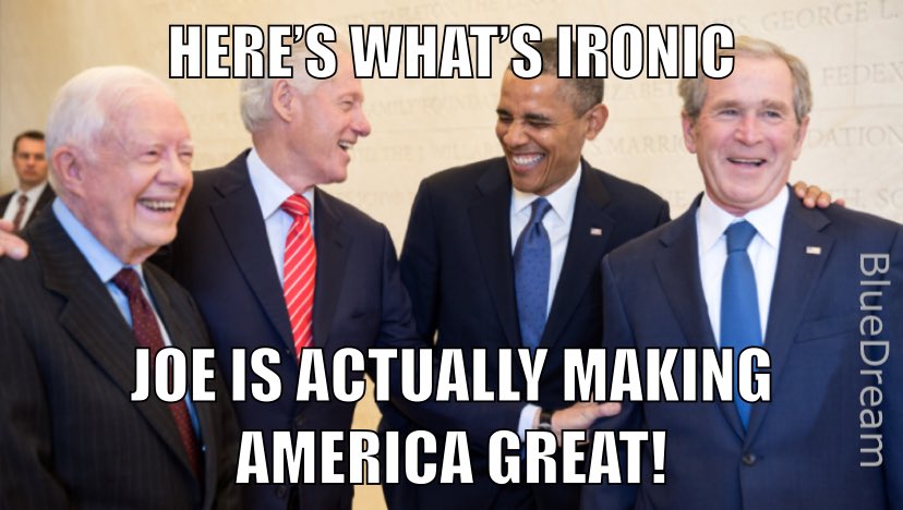 58bugeye's tweet photo. @JoeBiden The former presidents have this right https://t.co/P5iLrShJhb