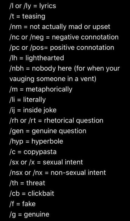 koresflowerpath's tweet photo. @kookieedear Y'all stuff like this: /jk, /gen, /s, etc. at the end of tweets are tone indicators. https://t.co/UECal22S6H