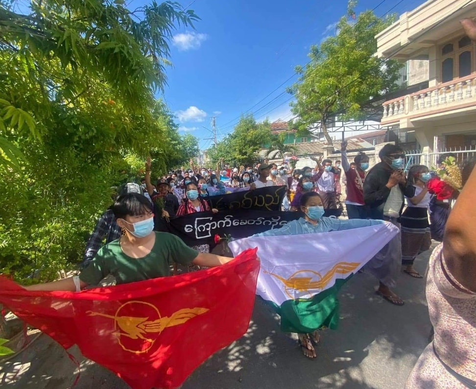 VoicesSpring's tweet photo. Protest Note 7
#June19Coup 

Mandalay Combined Strike

#WhatsHappeningInMyanmar https://t.co/eRFvqxzKKa