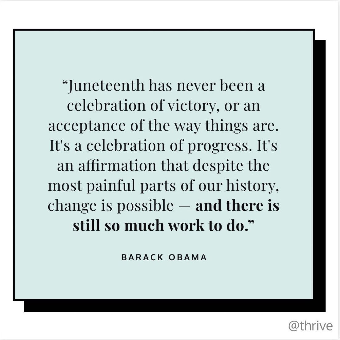 Amen!  There is still much work to do.