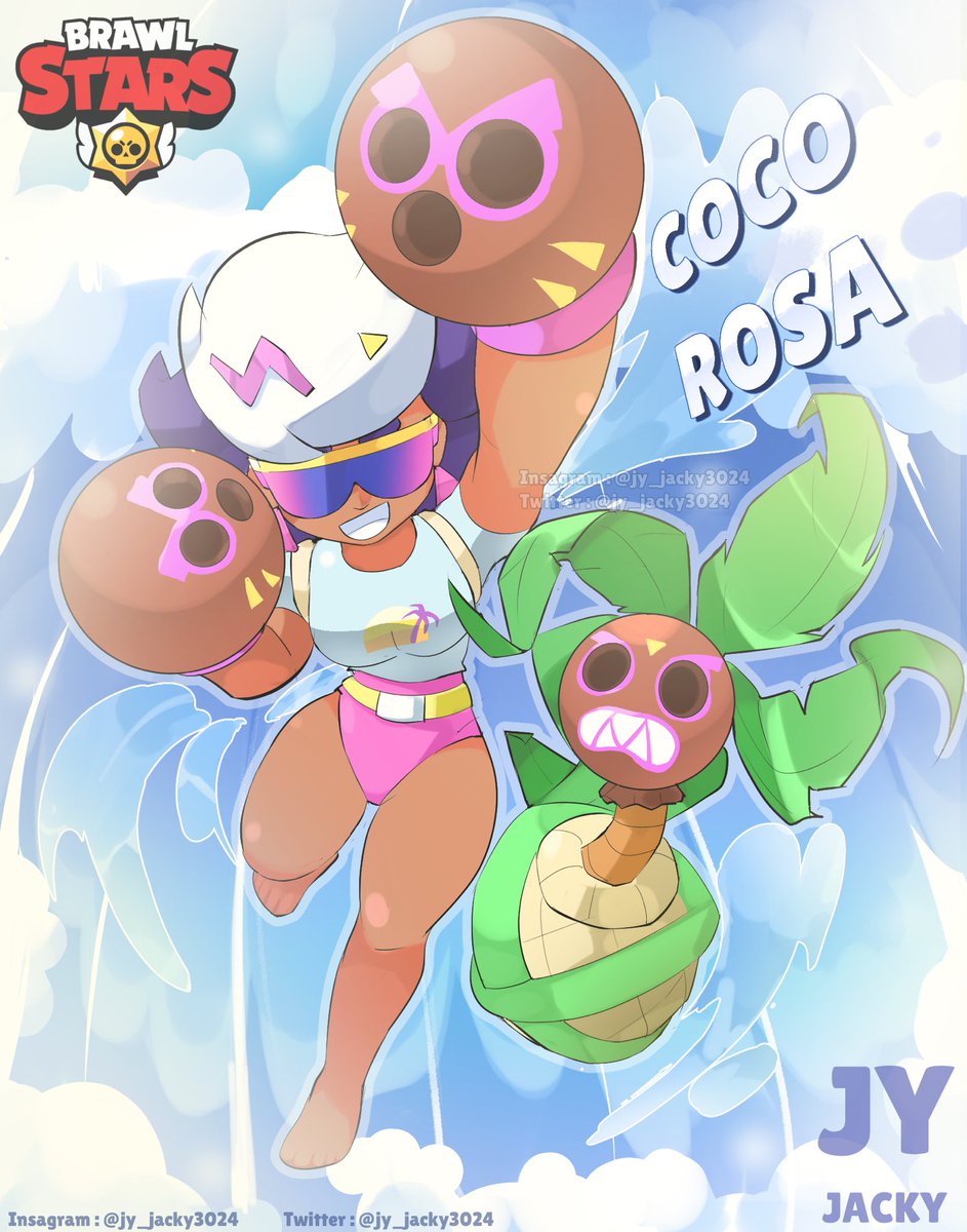 Rosa Brawl Stars Fanart - coco rosa brawl stars png